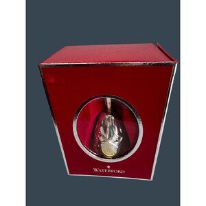 Waterford Bell Ornament Silver Lismore Plated Christmas Decoration With Box 3"